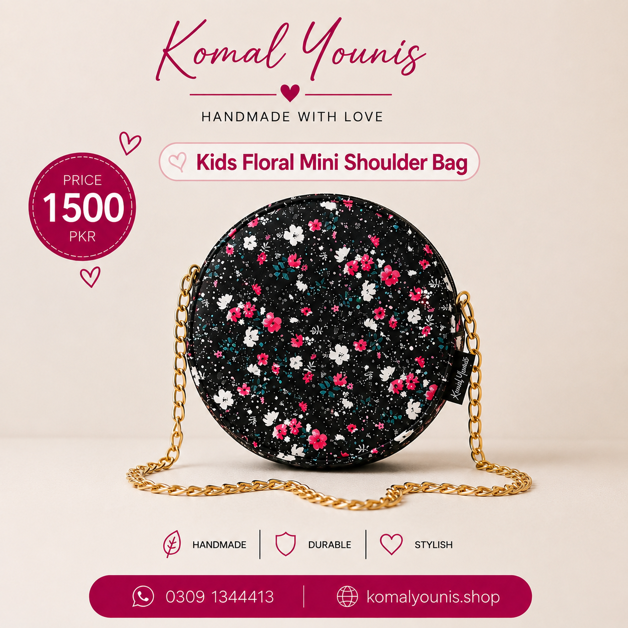 Kids Floral Mini Shoulder Bag