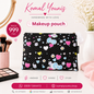 Black Quilted Makeup Pouch