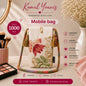 Floral Handmade Mobile Bag with Braided Strap