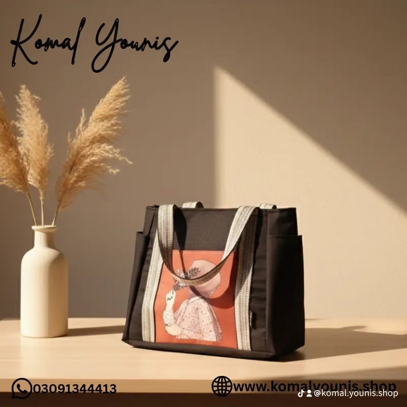 Black Hijabi Tote Bag