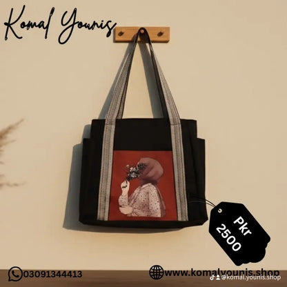 Black Hijabi Tote Bag