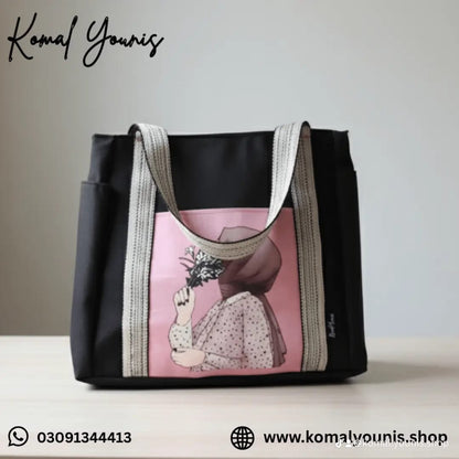 Black Hijabi Tote Bag