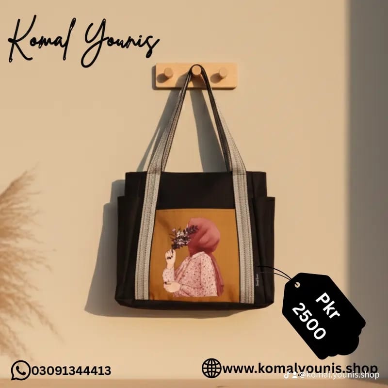 Black Hijabi Tote Bag