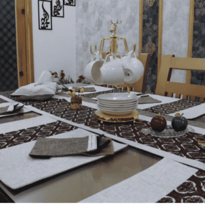 Floral Hive Stem Brown Table Cover - Image 3