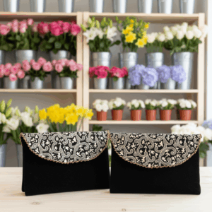 Embroidered Velvet Clutch - Image 3