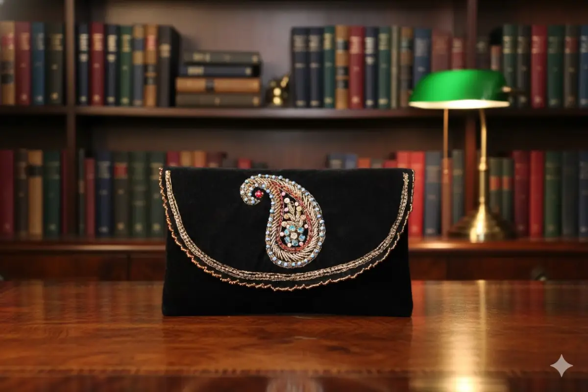Black Embroidered Bag