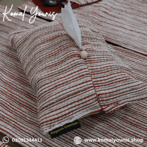 Crimson Striped Dining Table Cover - Image 4