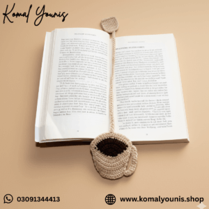 Cup-Shaped Handmade Crochet Bookmark - Image 3