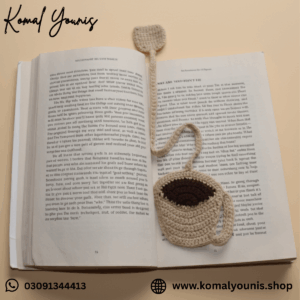Cup-Shaped Handmade Crochet Bookmark - Image 4