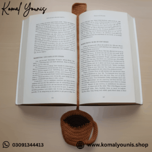 Cup-Shaped Handmade Crochet Bookmark