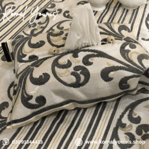 Ivory Scroll Work Dining Table Cover - Image 4