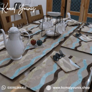 Velvet Jacquard Dining Table Cover - Image 4