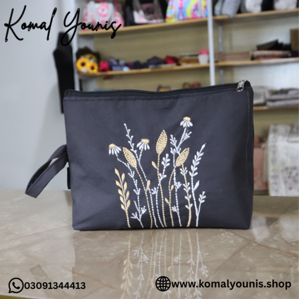 Embroidered Make up pouch