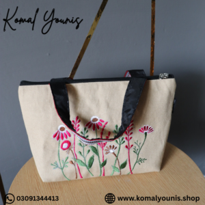 Handmade Embroidered Mini Handbag - Image 3