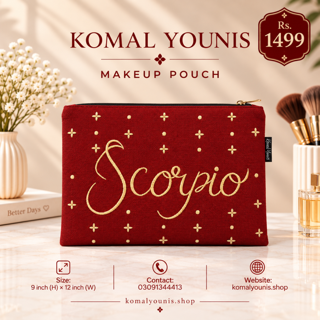 scorpio-zodiac-makeup-pouch-in-red-jute-with-gold-embroidery